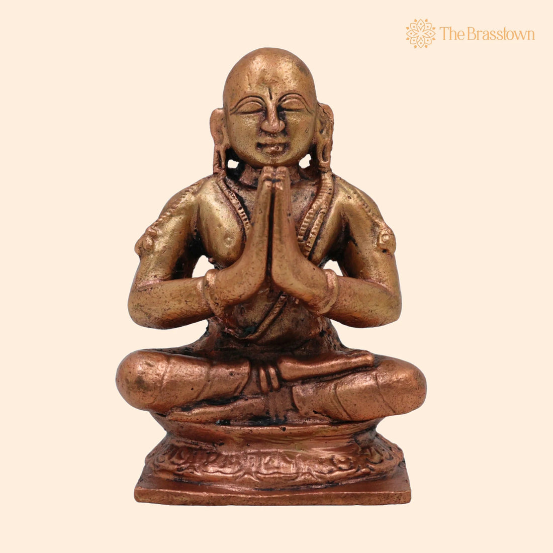 Copper Ramanujar Idol – Handcrafted Yatiraja, Emberumanar) for Pooja, Home Décor &amp; Spiritual Gifts 3 Inch 1
