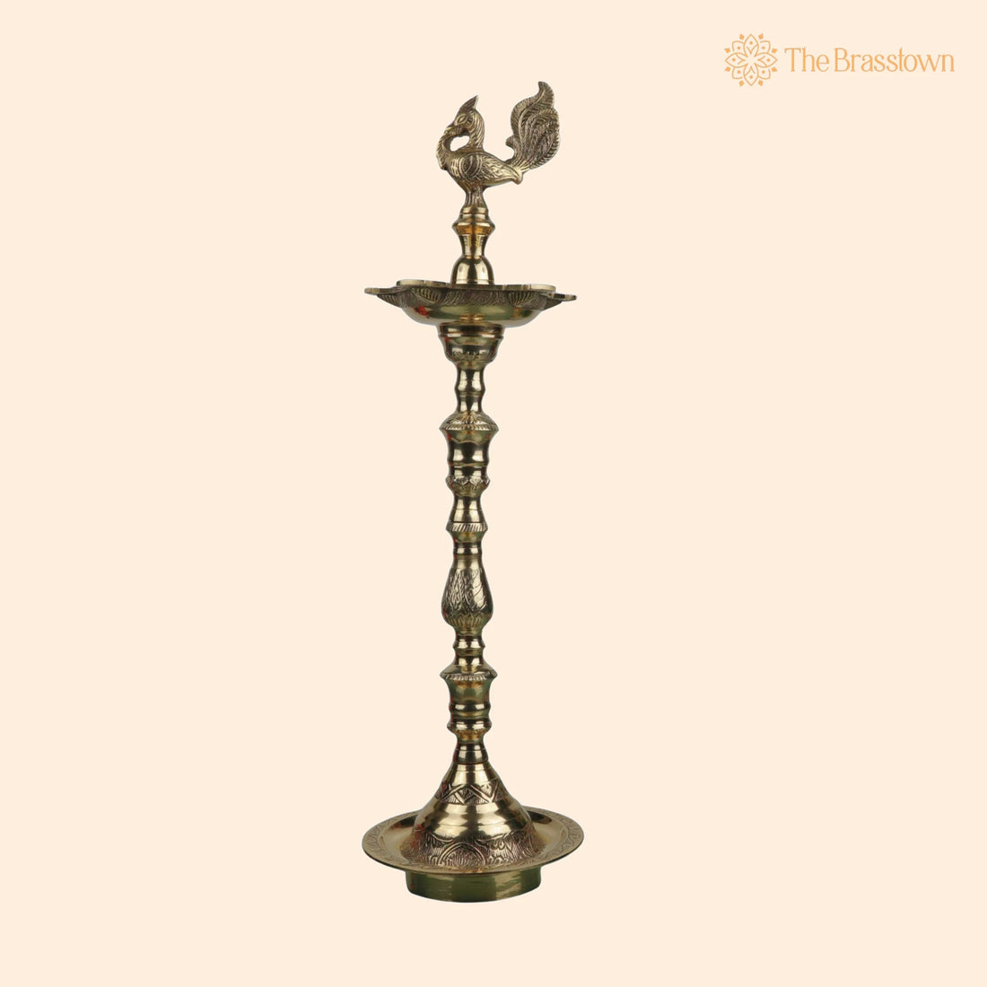 Handcrafted Brass Kuthu Vilakku Deepam – Traditional Pital Diya, Antique Nilavilakku Deepak for Pooja, Temple &amp; Home Décor 24 Inch 1