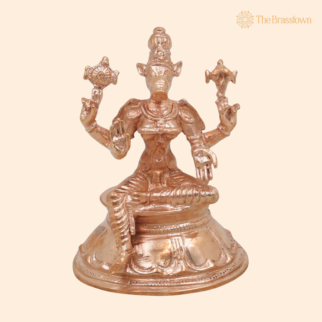 Bronze Varahi Amman Idol – Handcrafted Chola Style Sri Varahi Devi Murti for Pooja, Home Temple, Décor &amp; Gifting 3.5 Inch 1