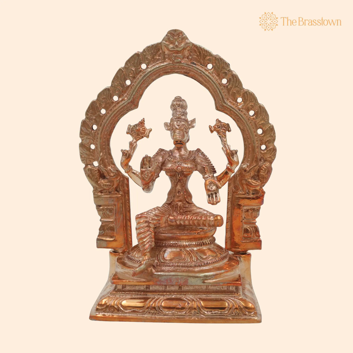 Bronze Varahi Devi Idol – Handcrafted Panchami Varahi Amman, Dandanayaki Varahi for Puja, Home Mandir &amp; Décor 5 Inch 1