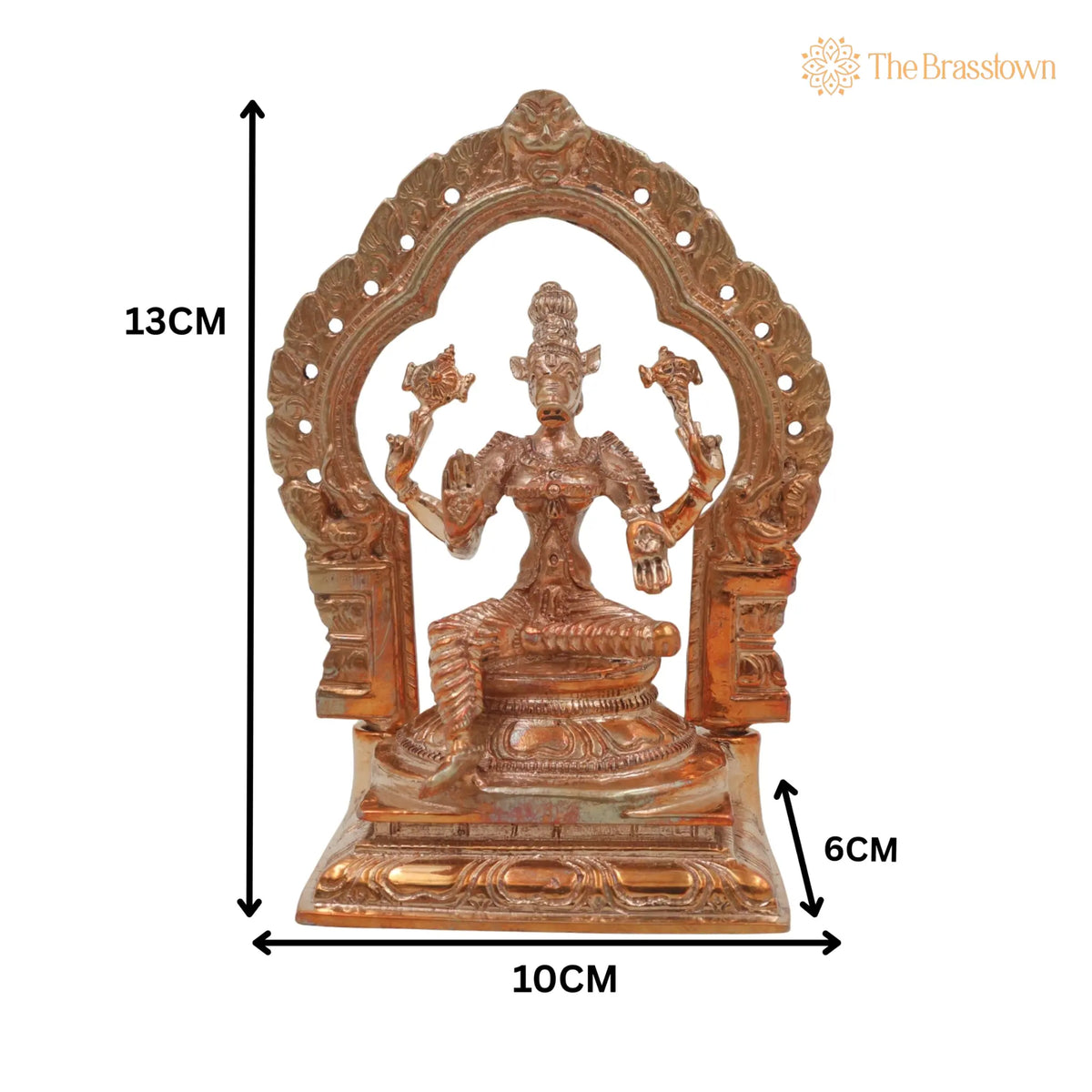 Bronze Varahi Devi Idol – Handcrafted Panchami Varahi Amman, Dandanayaki Varahi for Puja, Home Mandir &amp; Décor 5 Inch 5