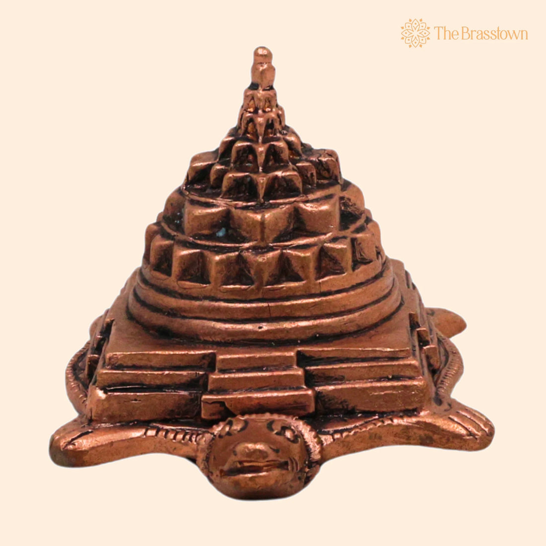 Copper Tortoise Shree Yantra – Handcrafted Idol Kurma Sri Chakra Tamra Meru Kachua Yantra for Wealth Prosperity Vastu 2 Inch 1
