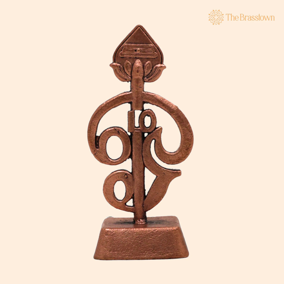 Copper Murugan Om Vel Idol – Handcrafted Subramanya Kartikeya Skanda Vel Symbol, Tamra Thamira Vel Murti for Pooja Décor Sculpture 3 Inch 1
