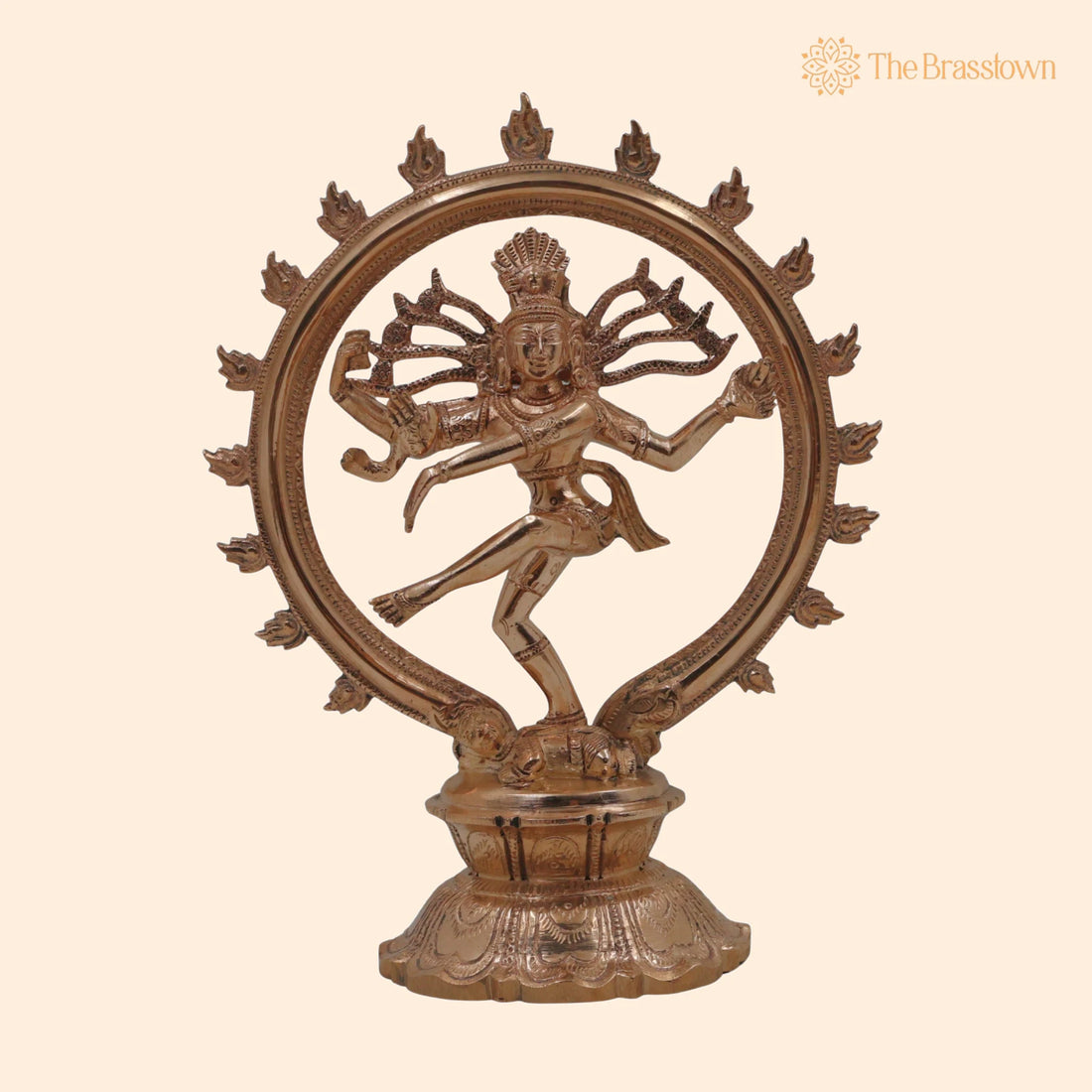 Bronze Nataraja Idol – Handcrafted Panchaloha Natarajar Sculpture, Cosmic Dancer Shiva Nataraj Murti, Chola Art Thillai Koothan Vigraham 8 Inch 1