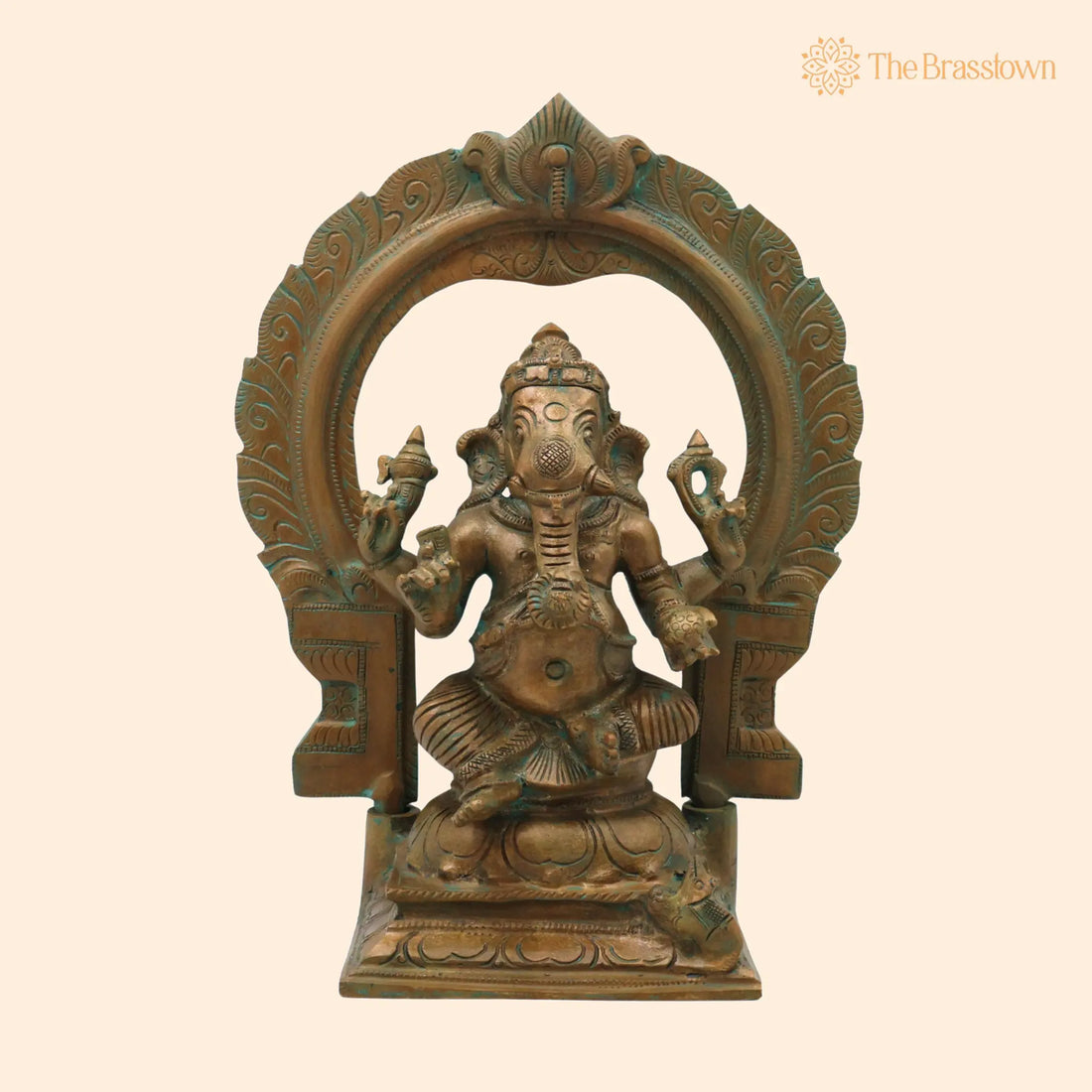 Bronze Ganesha Idol Vinayaka Ganapati Panchaloha Murti – Handcrafted Ekadanta Vighneshwar Lambodara Statue for Puja, Home Mandir &amp; Décor 10 Inch 1