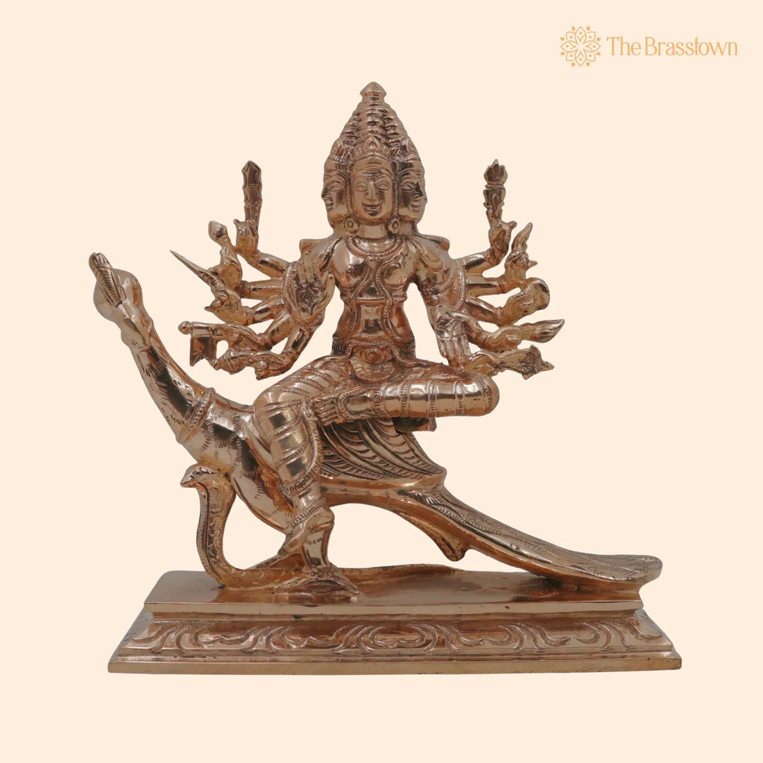 Bronze Arumuga Murugan Idol – Handcrafted Traditional Murti for Puja, Home Mandir &amp; Décor 6 Inch 1