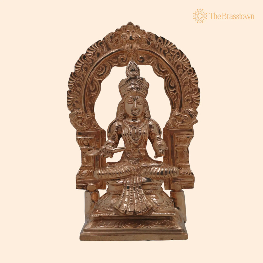 Bronze Annapurneshwari Annapurna Devi Idol – Handcrafted Traditional Murti for Puja, Home Mandir &amp; Décor 7 Inch 1