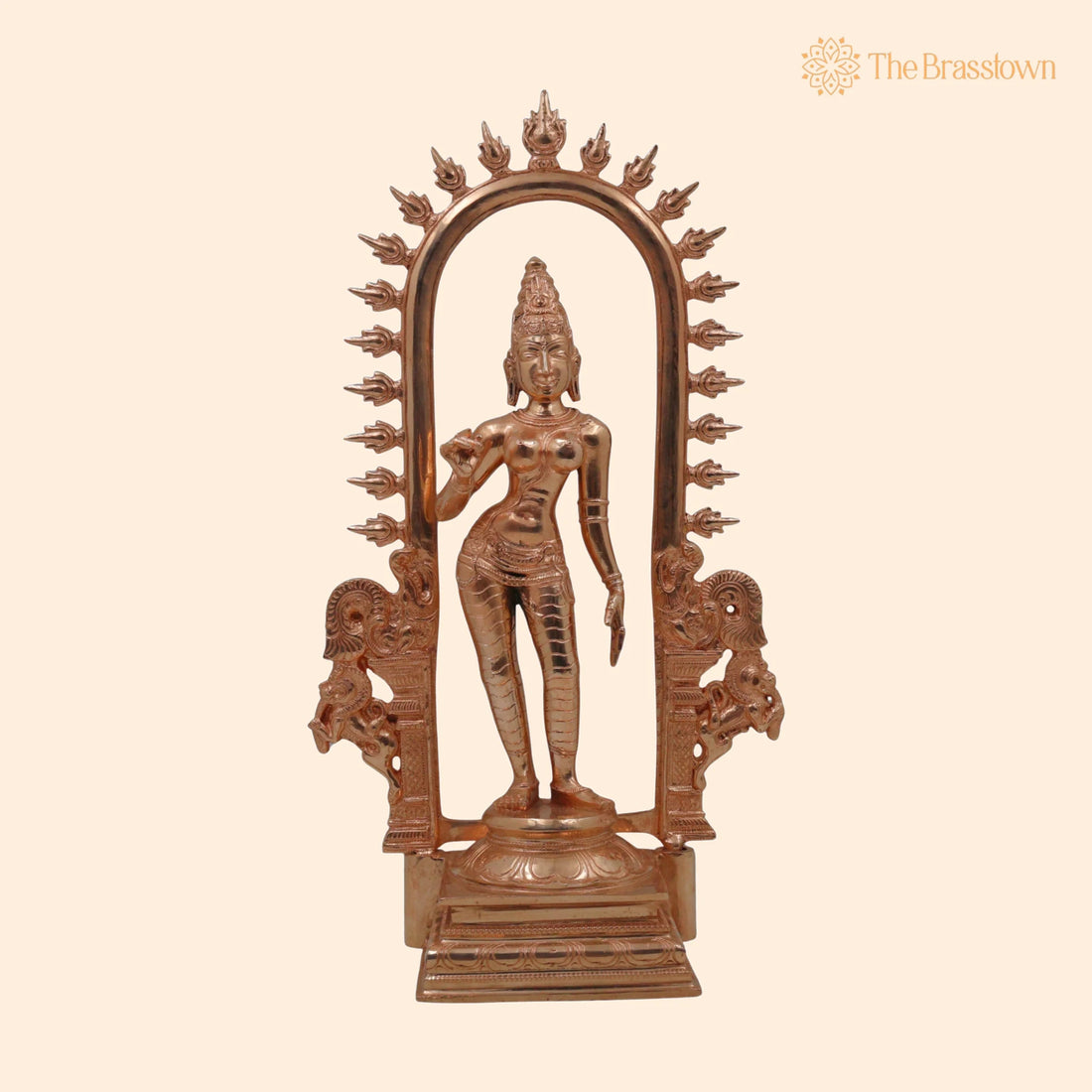 Bronze Parvati Gauri Uma Mahagauri Shakti Girija Ambika – Handcrafted Devi Idol for Home Décor &amp; Gifting 15.5 Inch 1