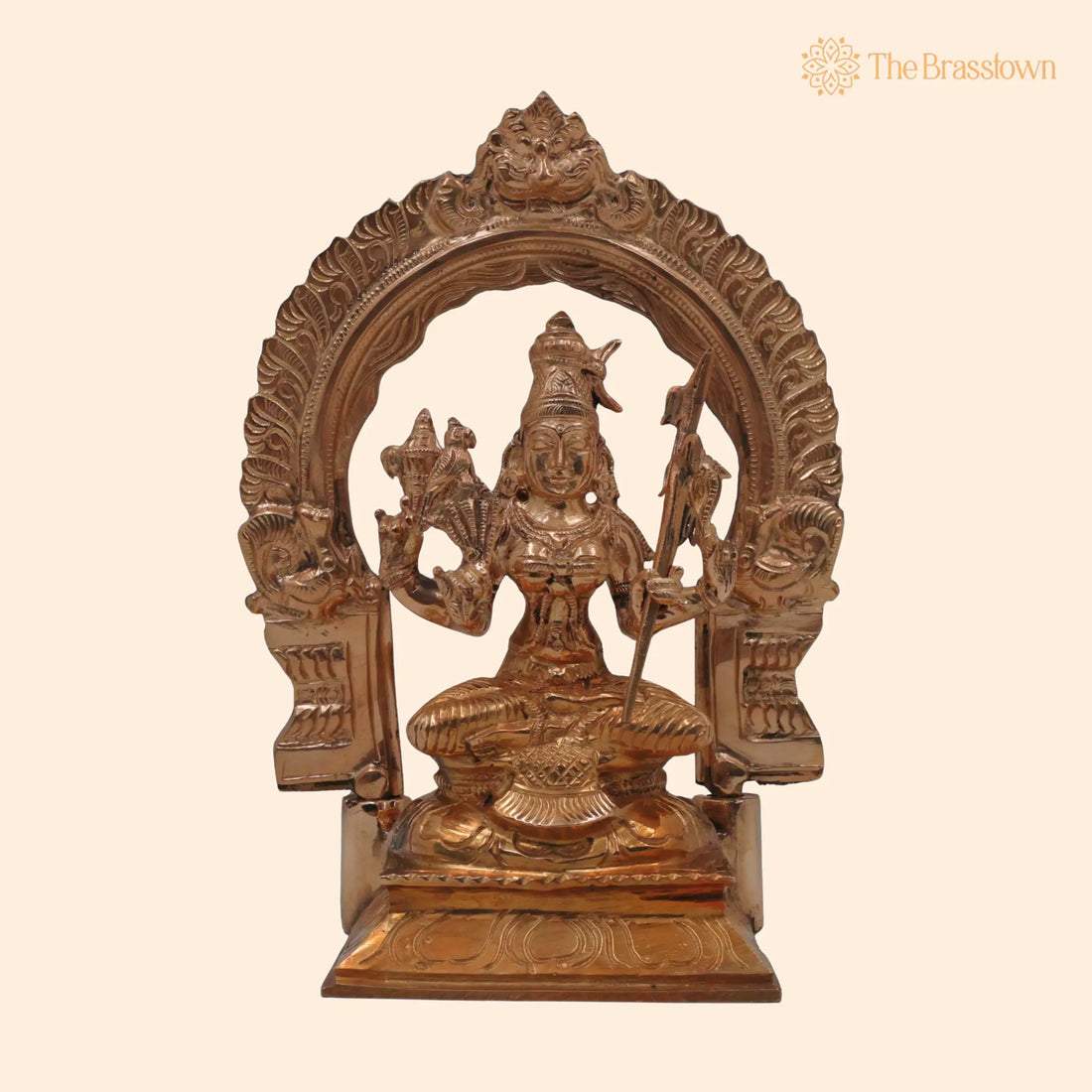Bronze Raja Rajeshwari Idol – Handcrafted Sri Rajarajeshwari Tripura Sundari Lalita Parameshwari Shodashi Devi Murti 8.5 Inch 1
