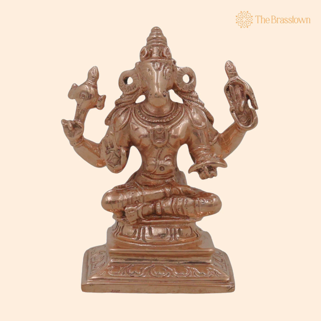Bronze Hayagriva Idol – Handcrafted Hayagreeva Murti, Vidya Hayagriva Vigraham, Knowledge &amp; Wisdom Deity Statue for Pooja Room 3 Inch 1