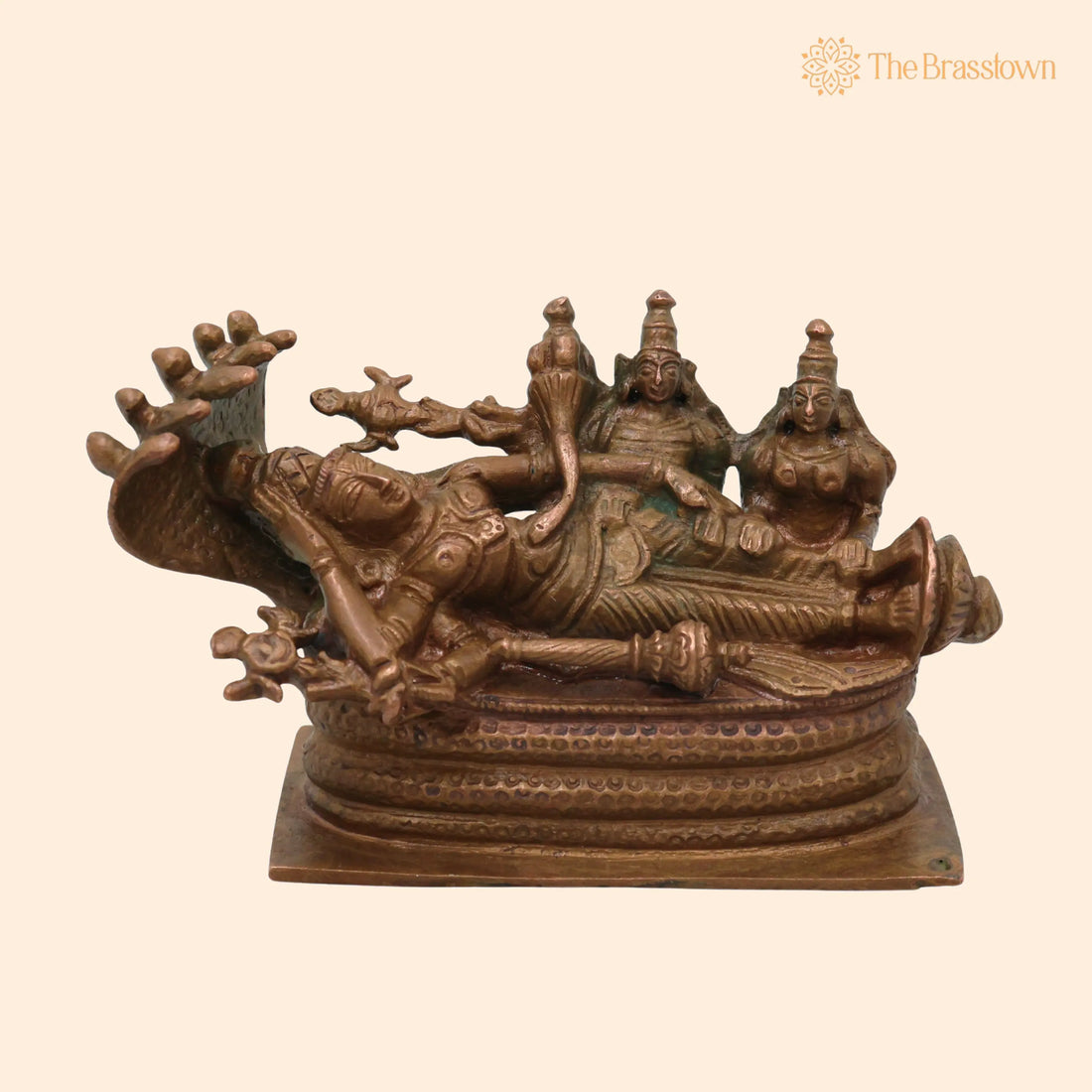 Bronze Sri Ranganathar Idol – Handcrafted Traditional Murti for Puja, Home Mandir &amp; Décor 3 Inch 1