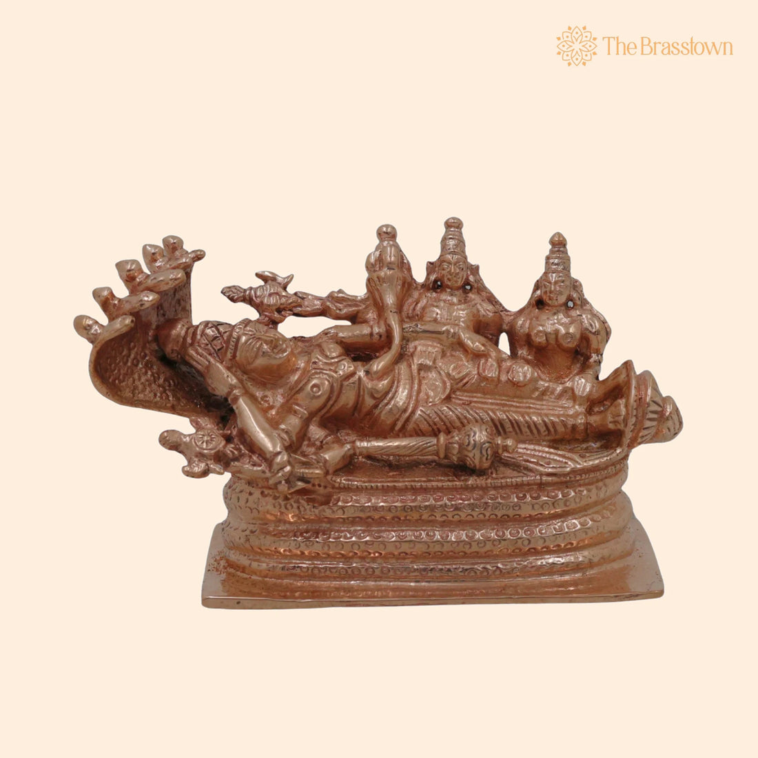Bronze Ranganathar Idol – Handcrafted Ranganatha Swamy Ananta Shayana Perumal Murti for Puja, Home Mandir &amp; Décor 3 Inch 1