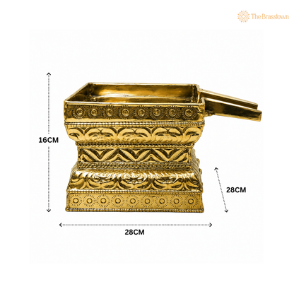 Brass Abhisheka Patra for Shiva Abhishekam – Mahadev Shankar Lingabhishek Kalash Patram for Pooja, Temple &amp; Home Mandir 6.5 Inch