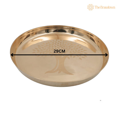 Bronze Kansa Dinner Set – Handcrafted Traditional Kansya Thali Dinnerware for Pooja, Dining, Gifting &amp; Vastu 11 Inch 5