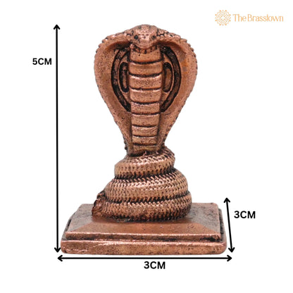 Copper Anjini Snake Idol – Handcrafted Anjini N?ga Devata Nagraj Murti for Pooja 2 Inch 5