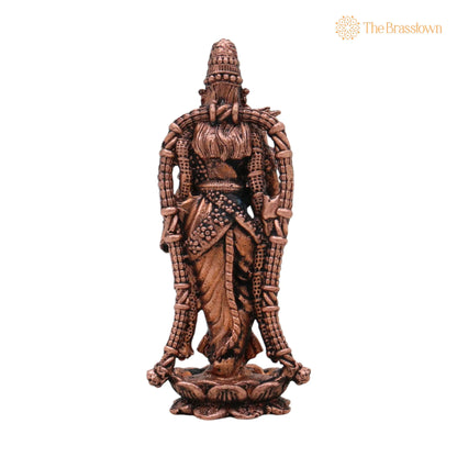 Copper Meenakshi Amman Idol – Handcrafted Traditional Murti for Puja, Home Mandir &amp; Décor 8.5 Inch 4