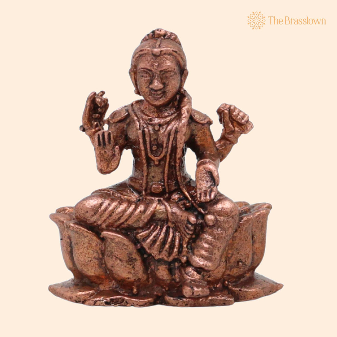Copper Balambika Idol – Handcrafted Bala Ambika Bala Tripura Sundari Bala Devi Vigraham for Home Puja &amp; Sacred Décor 1 Inch 1