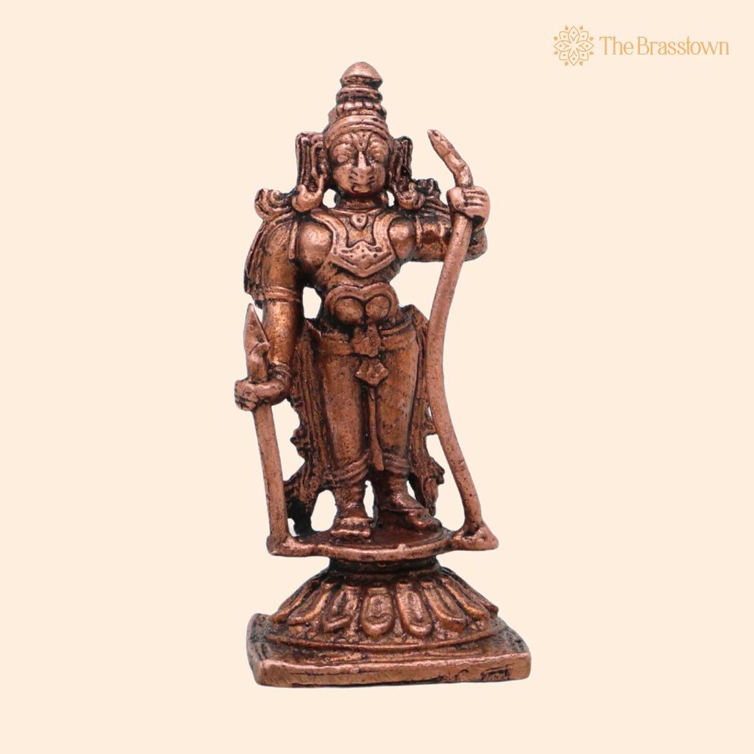 Copper Shri Ram Idol – Handcrafted Ramachandra Raghunath Vigraham, Tamra Rama Murti for Puja, Home Décor &amp; Gifting 2.5 Inch 1