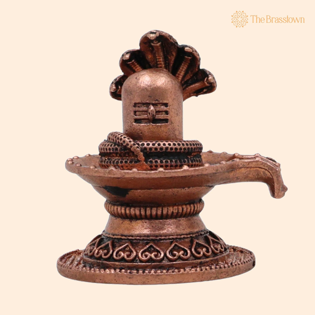 Copper Shiva Lingam Idol – Handcrafted Tamra Shivling, Shivalinga Vigraham for Puja, Home Mandir &amp; Décor 2 Inch 1