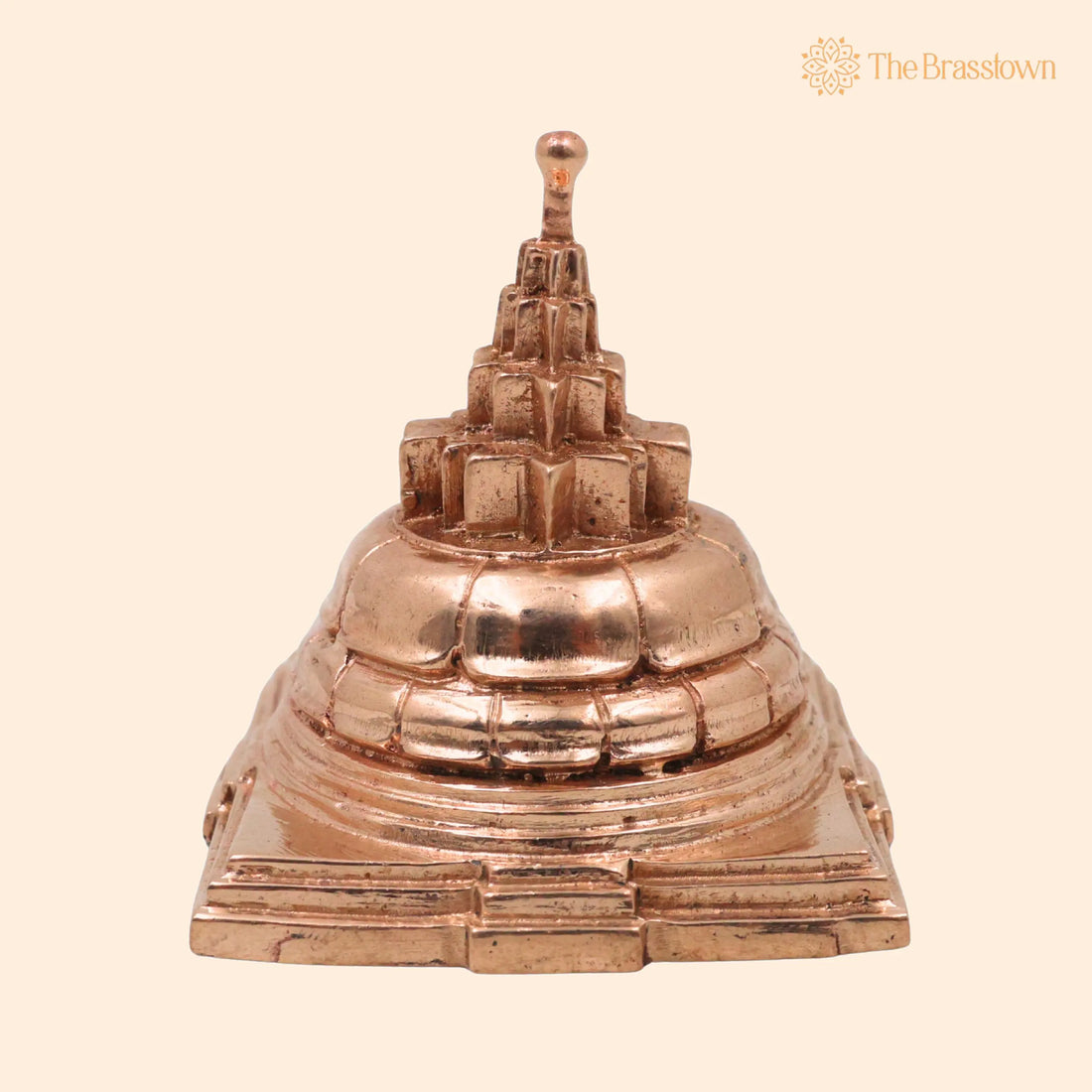 Bronze Shree Yantra Meru Sri Chakra – Handcrafted Panchaloha Style Navavarana Tripura Sundari Lalita Chakra for Pooja, Vastu &amp; Prosperity 2 Inch 1