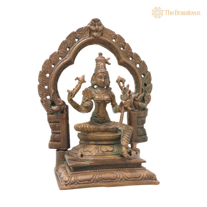 Bronze Raja Rajeshwari Amman Idol – Handcrafted Traditional Murti for Puja, Home Mandir &amp; Décor 5 Inch 2