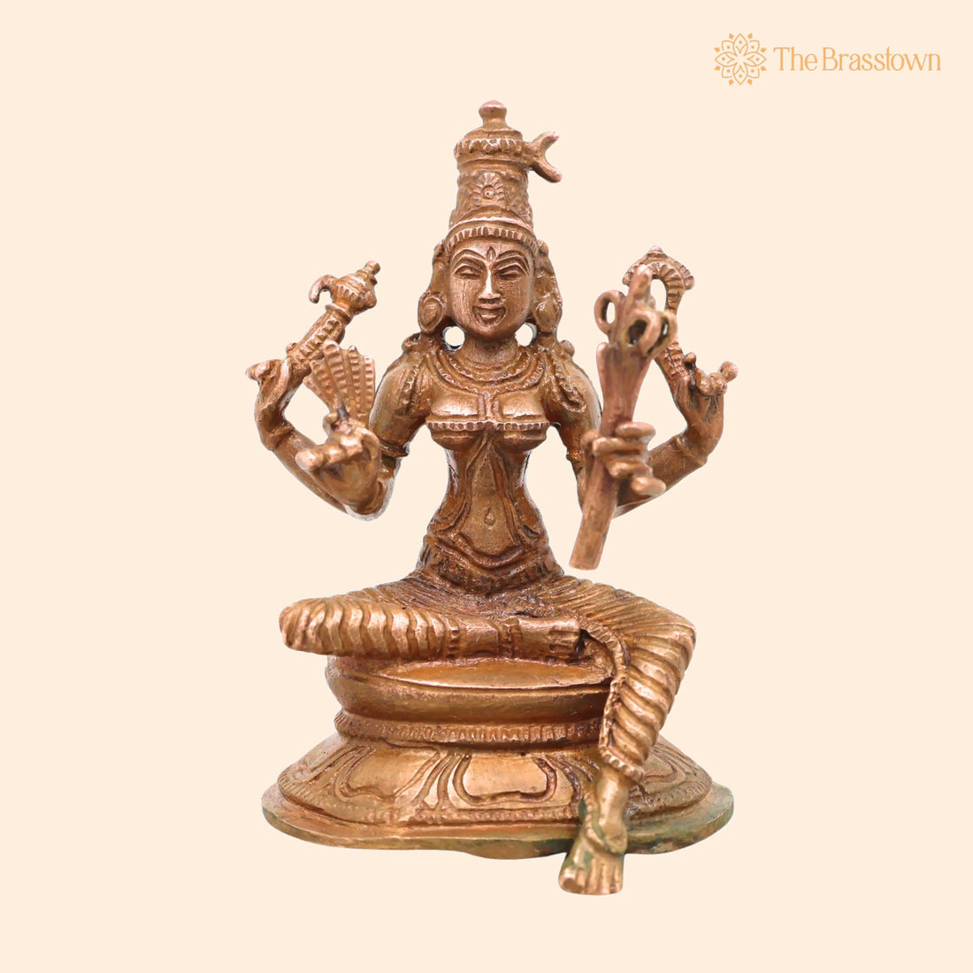 Bronze Rajarajeshwari Devi Idol – Lalita Tripurasundari Handcrafted Chola Murti for Pooja, Home Décor &amp; Gifting 3 Inch 1