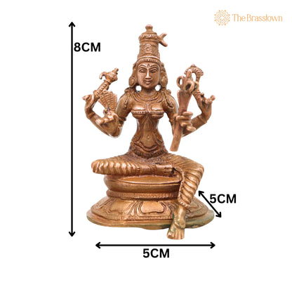 Bronze Rajarajeshwari Devi Idol – Lalita Tripurasundari Handcrafted Chola Murti for Pooja, Home Décor &amp; Gifting 3 Inch 5