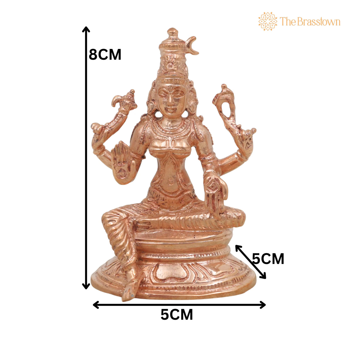 Bronze Bhuvaneshwari Idol – Handcrafted Chola Mahavidya Devi Murti for Pooja, Temple, Home Décor &amp; Gifting 3 Inch 5
