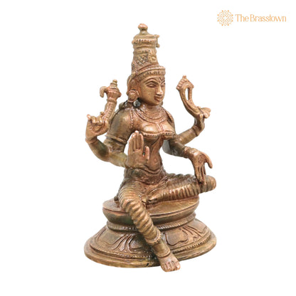Bronze Bhuvaneshwari Idol – Handcrafted Chola Style Mahavidya Devi Murti for Pooja, Temple, Home Décor &amp; Gifting 3 Inch 2