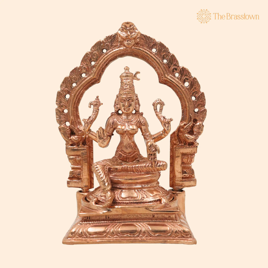 Bronze Bhuvaneshwari Devi Idol – Handcrafted Adi Parashakti Mahavidya Bhuvaneshvari Panchaloha Shakti Vigraham 5 Inch 1