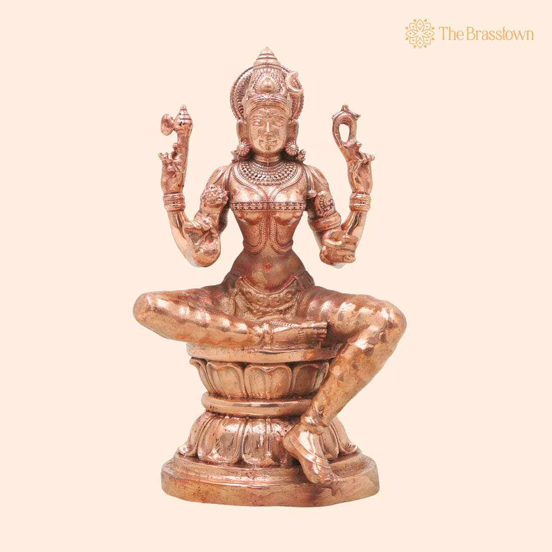 Bronze Raj Rajeshwari Idol – Handcrafted Sri Lalita Tripura Sundari Chola Art Murti for Pooja, Home Temple &amp; Gifting 4.5 Inch 1