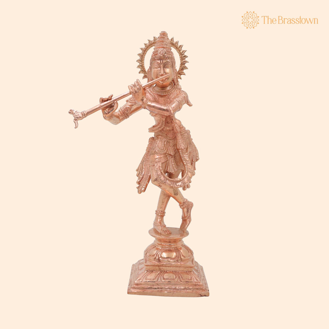 Bronze Shri Krishna Idol – Venugopala Govinda Gopal Murti Chola Art Handmade Temple Vigraha for Home Pooja Décor 8 Inch 1