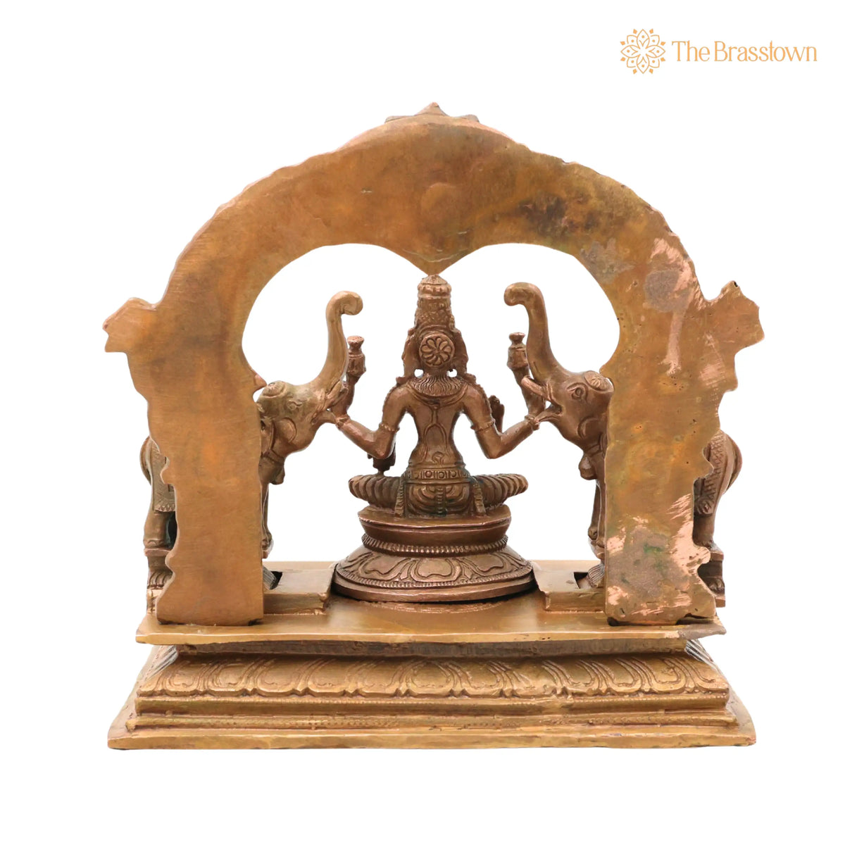Bronze Gaja Lakshmi Idol – Handcrafted Traditional Murti for Puja, Home Mandir &amp; Décor 6.5 Inch 4