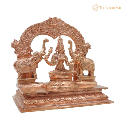 Bronze Gaja Lakshmi Idol – Handcrafted Traditional Murti for Puja, Home Mandir &amp; Décor 6.5 Inch 2