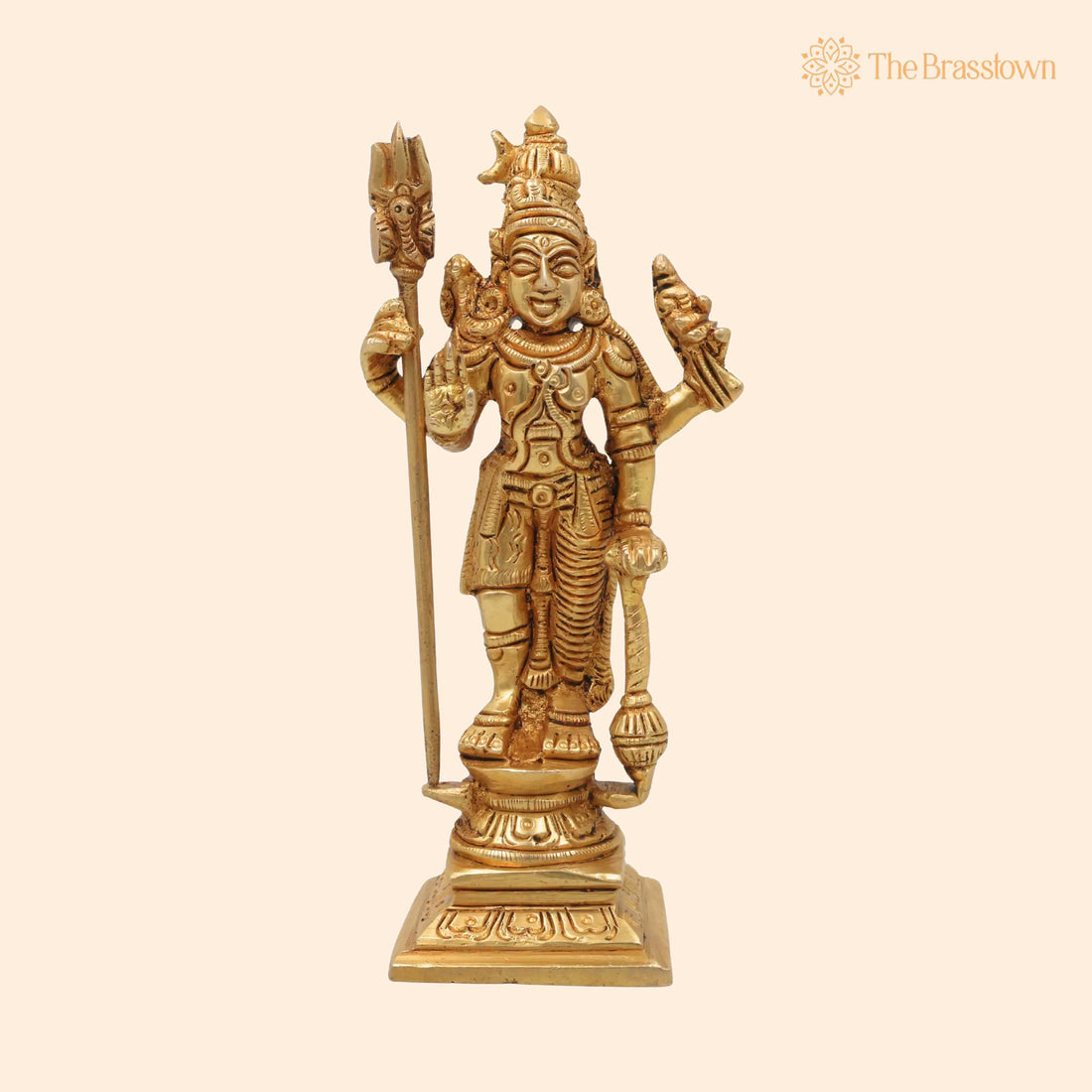 Brass Harihara Murti – Handcrafted Traditional Murti for Puja, Home Mandir &amp; Décor 6 Inch 1