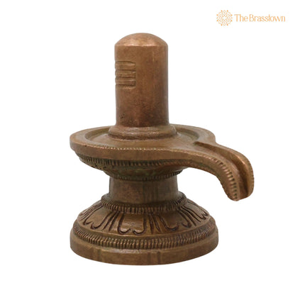 Bronze Shiv Lingam Shivalinga Mahalinga Parameshwara Lingeshwara Murti – Handcrafted for Puja Mandir Home Temple Kansa Panchaloha Style 3 Inch 2