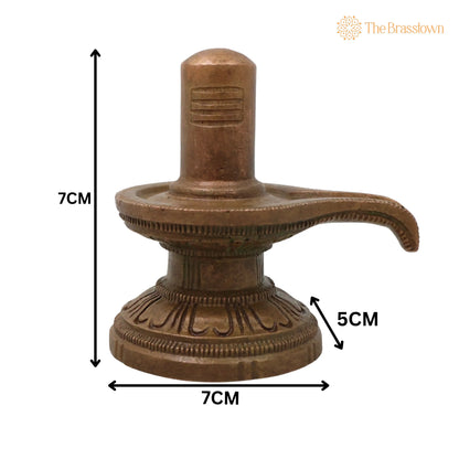 Bronze Shiv Lingam Shivalinga Mahalinga Parameshwara Lingeshwara Murti – Handcrafted for Puja Mandir Home Temple Kansa Panchaloha Style 3 Inch 5