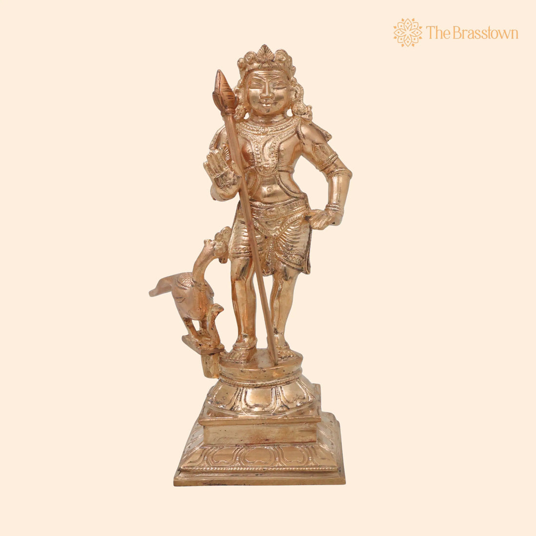 Bronze Murugan Kartikeya Subrahmanya Shanmukha Swaminatha Palani Andavar Vel – Handcrafted Traditional Murti 8.5 Inch 1
