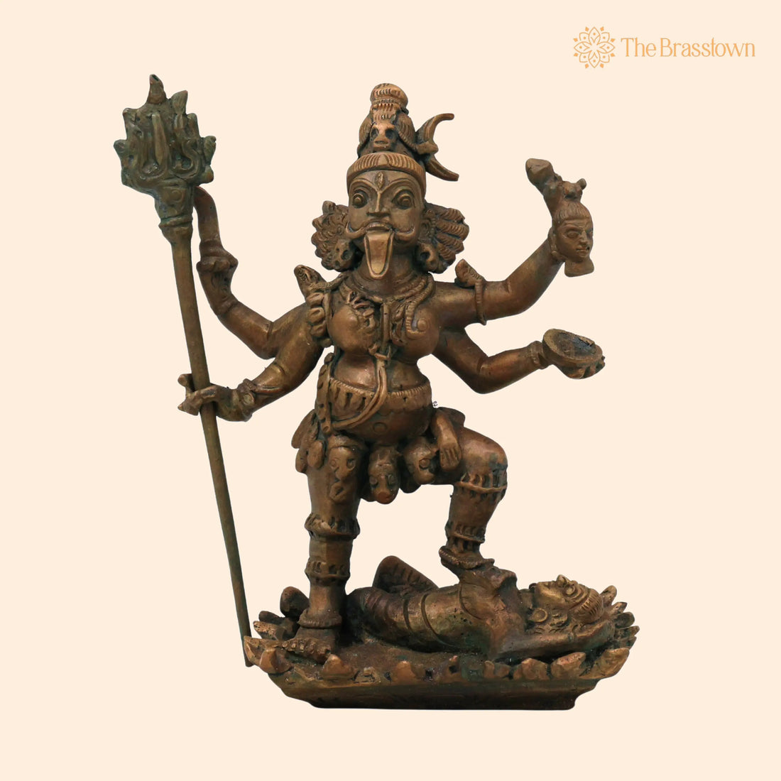 Bronze Maha Kali Idol – Handcrafted Traditional Murti for Puja, Home Mandir &amp; Décor 6.5 Inch 1