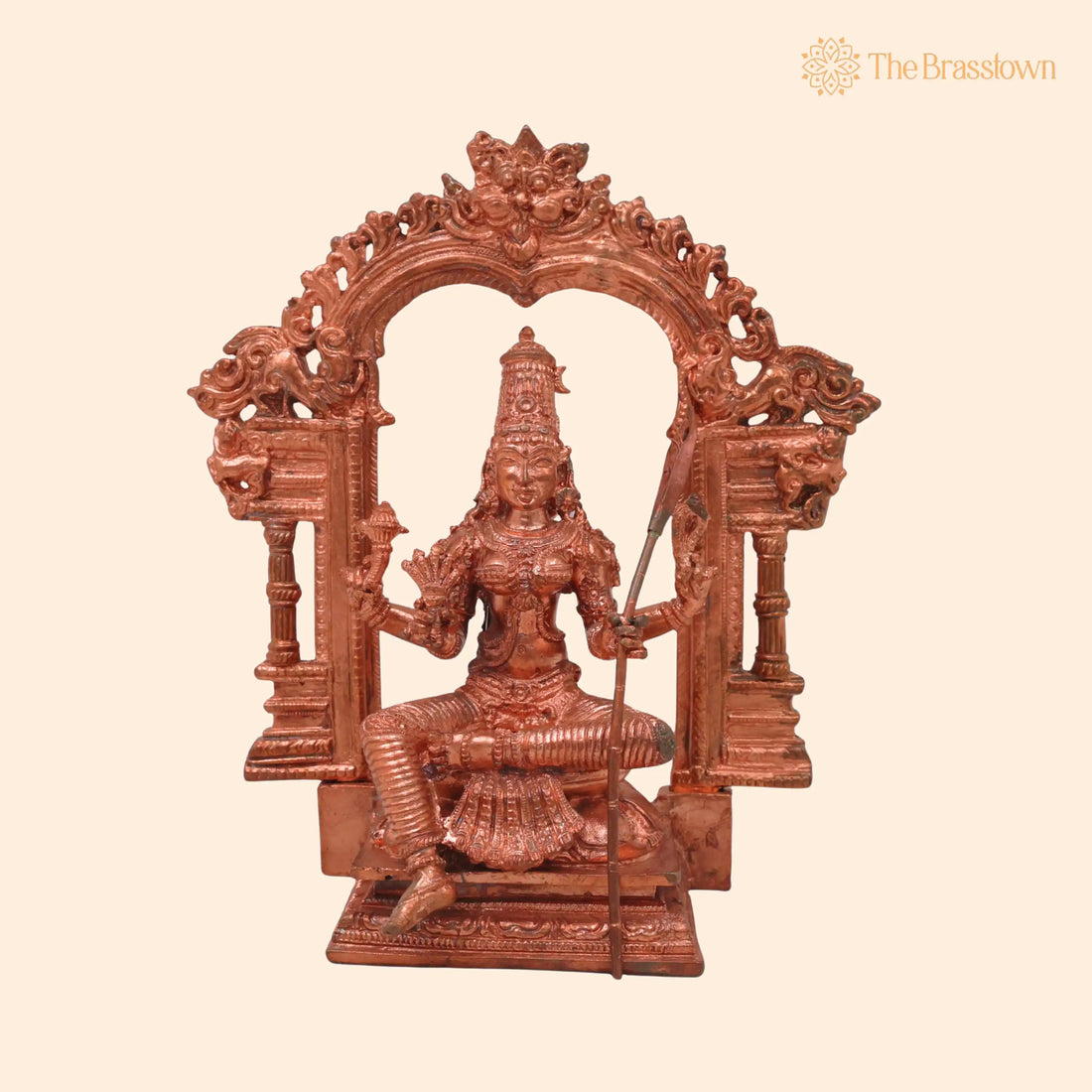 Bronze Rajarajeshwari Idol – Handcrafted Traditional Murti for Puja, Home Mandir &amp; Décor 6 Inch 1