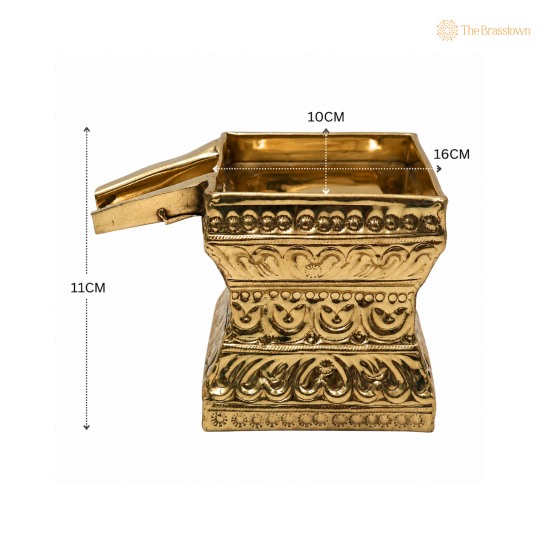 Handcrafted Brass Abhisheka Patra –  Abhishek Kalash Param for Pooja, Temple &amp; Home Mandir 4.5 Inch