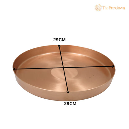 Bronze Kansa Plate – Handcrafted Traditional Tableware for Dining, Puja &amp; Gifting 11 Inch 3