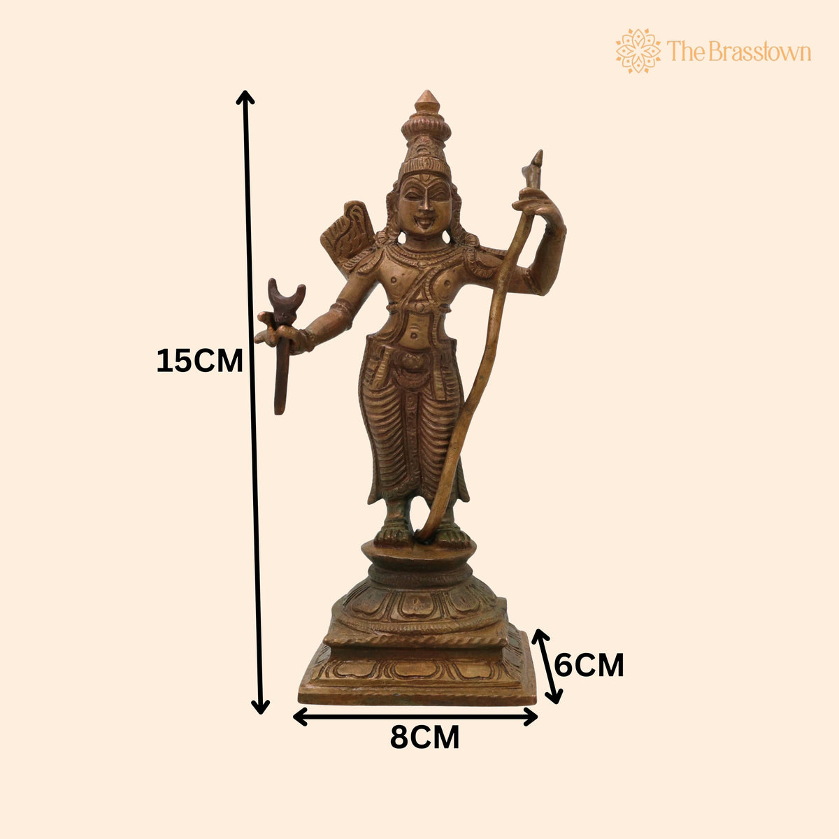 Bronze Sri Rama Darbar Idol – Handcrafted Traditional Murti for Puja, Home Mandir &amp; Décor 6 Inch 1