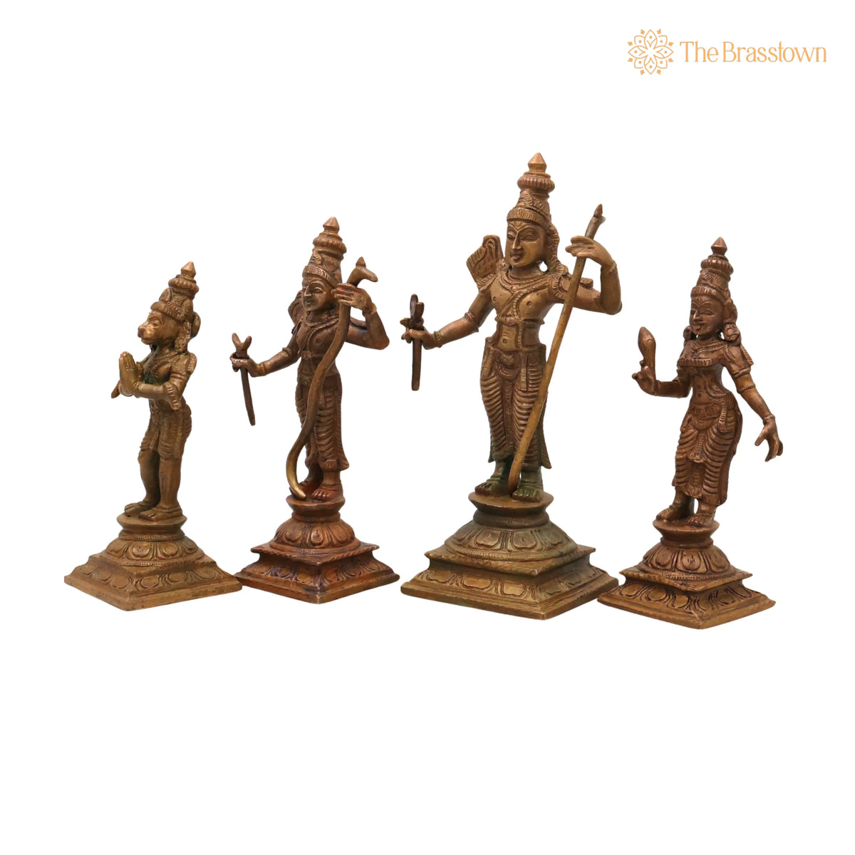 Bronze Sri Rama Darbar Idol – Handcrafted Traditional Murti for Puja, Home Mandir &amp; Décor 6 Inch 3