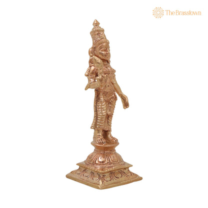Bronze Shri Devi Idol – Handcrafted Traditional Murti for Puja, Home Mandir &amp; Décor 5 Inch 2