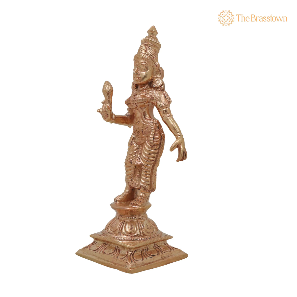 Bronze Shri Devi Idol – Handcrafted Traditional Murti for Puja, Home Mandir &amp; Décor 5 Inch 3