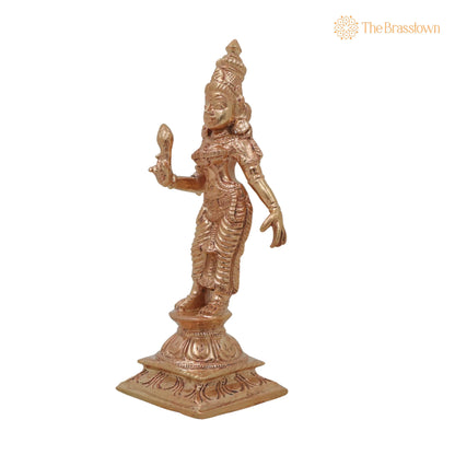 Bronze Shri Devi Idol – Handcrafted Traditional Murti for Puja, Home Mandir &amp; Décor 5 Inch 3