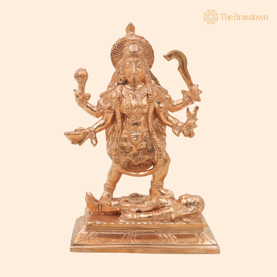 Bronze Kali Mata Idol – Handcrafted Traditional Murti for Puja, Home Mandir &amp; Décor 6.5 Inch 1