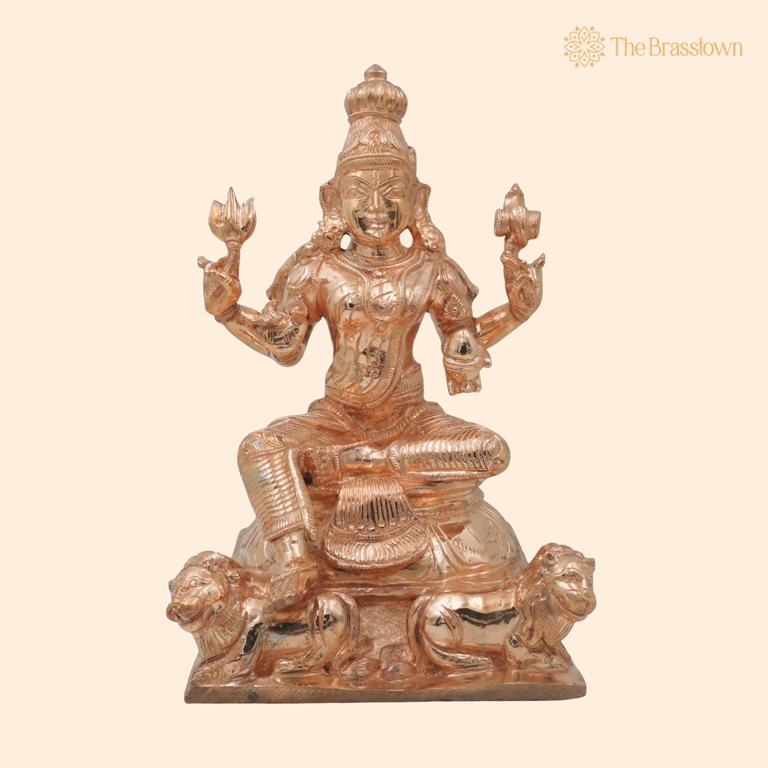 Bronze Durga Mata Murti – Handcrafted Traditional Murti for Puja, Home Mandir &amp; Décor 13 Inch 1
