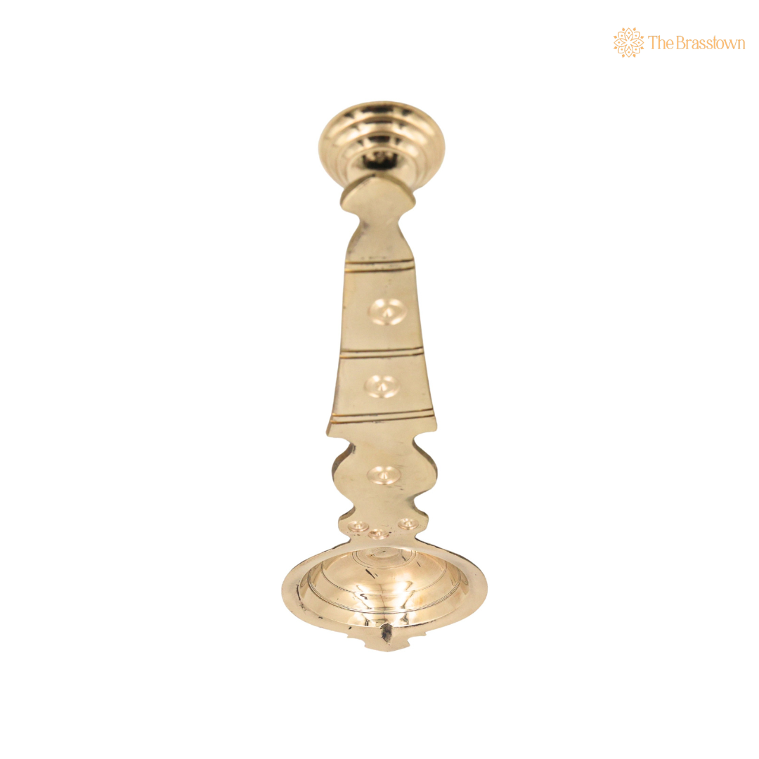 Brass Aarti Burner Kapoor Dani – Traditional Camphor Lamp, Karpoora Harathi Deepam for Pooja, Aarti &amp; Temple Rituals 12 Inch